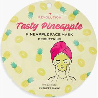 👉 Gezichtsmasker geel One Size I Heart Revolution Pineapple Print Sheet Mask Gezichtsmasker, Yellow