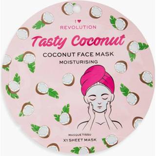 👉 Gezichtsmasker roze One Size I Heart Revolution Coconut Printed Sheet Mask Gezichtsmasker, Pink