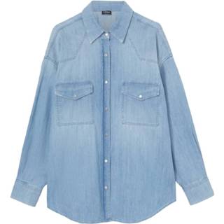 👉 Hemd blauw vrouwen Oversized Dondup , Dames