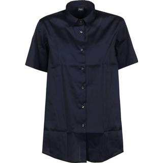 👉 Shirts korte mouw blauw XL vrouwen Short Sleeve Shirt Fay , Dames