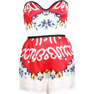 👉 Bustier rood XS vrouwen Floral Printed Amber Playsuit alice McCALL , Dames