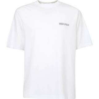 👉 Print T-shirt wit l mannen Tempera Cross Marcelo Burlon , Heren