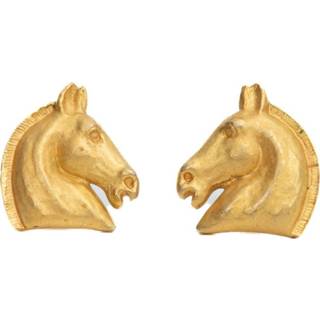 👉 Clipon geel onesize vrouwen Pre-owned Horses Clip-on Earrings Hermès Vintage , Dames