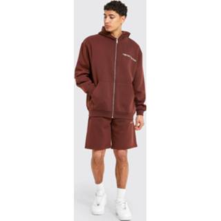 👉 Oversized Limited Trainingspak Met Tank Met Capuchon En Shorts, Chocolate