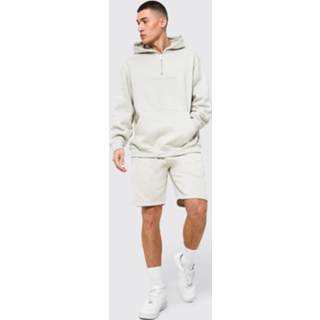 👉 Oversized Limited Trainingspak Met Tank Met Capuchon En Shorts, Stone