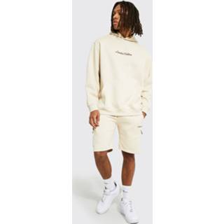 👉 Oversized Limited Trainingspak Met Capuchon En Shorts, Sand