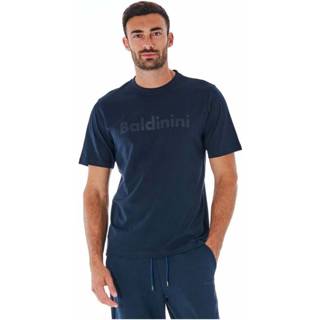 👉 Print T-shirt blauw l mannen Logo Baldinini , Heren