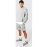 👉 Dik Cargo Loopback Trainingspak Met Shorts, Grey Marl