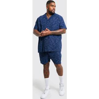 👉 Short sleeve XXL marine Plus Waffle Shirt And Set, Navy