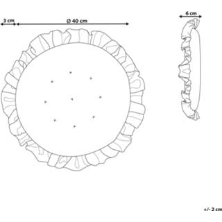 👉 Zitkussen roze fluwelen Ronde ø 40 cm KALANCHOE 4251682271134