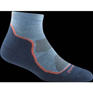 👉 Wandelsok blauw vrouwen Darn Tough Light Hiker 1/4 Lightweight With Cushion - Wandelsokken Dames