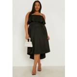 👉 Plus Scuba Skater Jurk Met Loshangende Zoom, Black