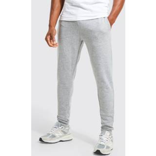 👉 Basic Slim Fit Joggingbroek Met Reel Katoen, Grey Marl