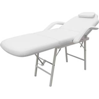 👉 VidaXL Gezichtsbehandelstoel draagbaar 185x78x76 cm kunstleer wit