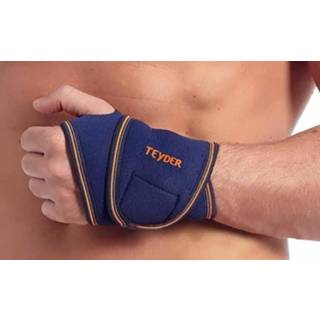 👉 Polsbandage blauw neopreen Teyder - Links 8436559000680