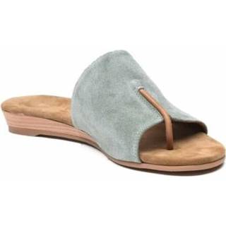 👉 Damesslipper groen leer vrouwen Leren dames slipper Babouche ,