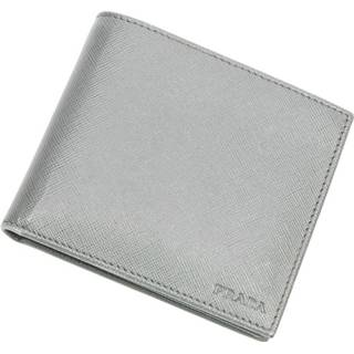 👉 Portemonnee grijs onesize mannen Pre-owned Compact Bifold Wallet Prada Vintage , Heren