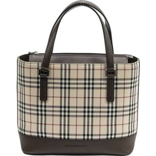 👉 Draagtas beige onesize vrouwen Tweedehands Mini tweekleurige met rits Burberry Vintage , Dames