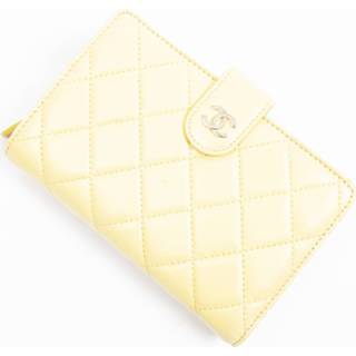 👉 Portemonnee geel onesize vrouwen Pre - Owned Bifold Zip Wallet Chanel Vintage , Dames