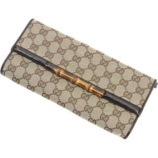 👉 Clutch beige onesize vrouwen Pre-owned Bamboo Gucci Vintage , Dames
