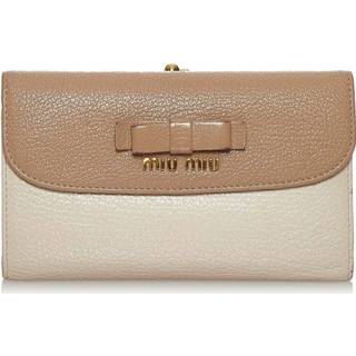 👉 Portemonnee wit leather onesize vrouwen Pre owned Long Wallet Miu Pre-owned , Dames