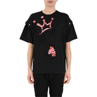 👉 Shirt zwart XL mannen T-shirt con ricamo in cotone Iceberg , Heren