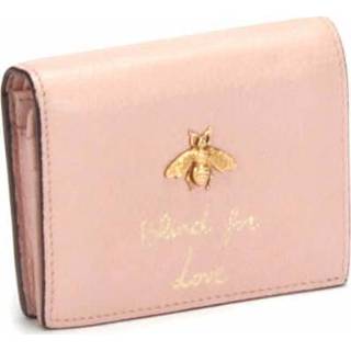 👉 Portemonnee roze leather small onesize vrouwen Pre-owned Animalier Wallet 460185 Gucci Vintage , Dames