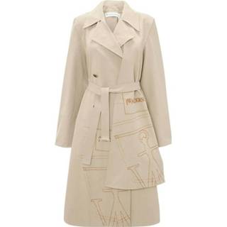 👉 Trenchcoat beige vrouwen mit Logo-Print JW Anderson , Dames