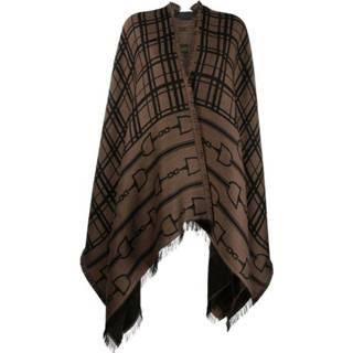 👉 Poncho bruin onesize vrouwen Elisabetta Franchi , Dames 8055208005670