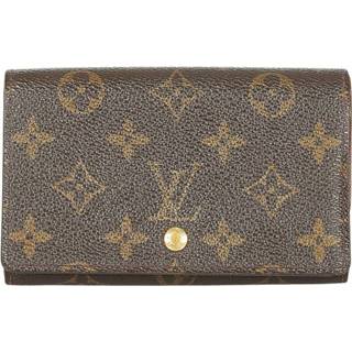 👉 Kleine portemonnee bruin canvas onesize vrouwen Monogram Porte Monnaie Billets Louis Vuitton Vintage , Dames