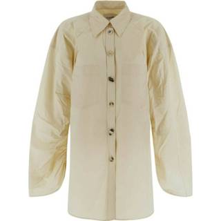 👉 Longshirt beige m vrouwen Long shirt Nanushka , Dames