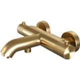 👉 Badthermostaat PVD goud Brauer Gold Carving opbouw baddouche thermostaatkraan SET 02 met glijstang en 3-standen handdouche doucheslang geborsteld 8720359390554