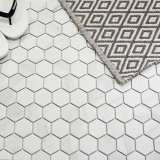 👉 Wit The Mosaic Factory Barcelona mozaïektegel (mat 281x325mm) - Carrara White Matt 8719699052628