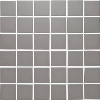 👉 Grijs The Mosaic Factory London mozaïektegel (mat 309x309mm) - Dark Grey 8719699051416