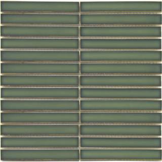 👉 Donkergroen The Mosaic Factory Sevilla mozaïektegel (mat 296x299mm) - Forest Green Glossy 8719699053595