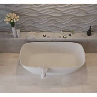 👉 Wit Ideavit Solidprime vrijstaand solid surface bad mat 170x85cm