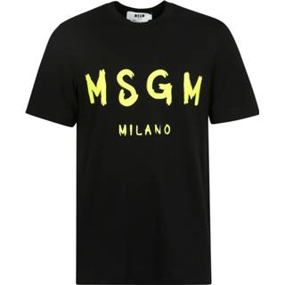 👉 Shirt zwart l mannen Logo-print T-shirt Msgm , Heren