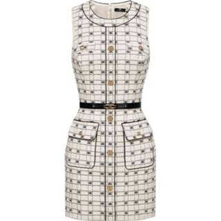 👉 Sleeveless beige vrouwen mini dress with belt Elisabetta Franchi , Dames