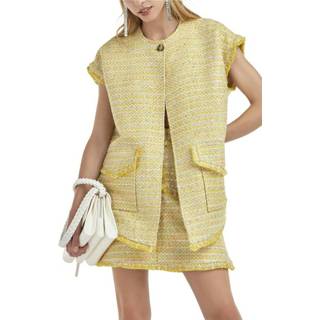 👉 Gilet geel vrouwen ampio in tweed Silvian Heach , Dames
