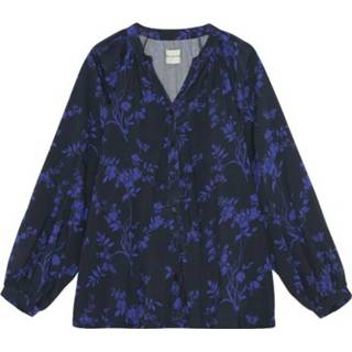 👉 Hemd blauw l vrouwen Bewonder navy bloem Moshi Mind , Dames