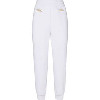 👉 Sweatpant wit vrouwen Metal Logo-Buckles Sweatpants Elisabetta Franchi , Dames