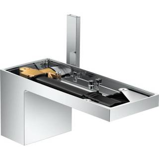 👉 Axor MyEdition ééngreeps wastafelkraan zonder afdekplaat met push open garnituur 14,9 cm, chroom