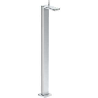 👉 Wastafel kraan chroom Hansgrohe AXOR MyEdition afbouwdeel v. vrijstaande wastafelkraan m. spiegelglas push open garnituur vloermontage, voorsprong 19.6cm 4059625161364