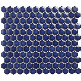 👉 Blauw The Mosaic Factory Barcelona mozaïektegel (mat 260x300mm) - Cobalt Blue Glossy 8719699052840
