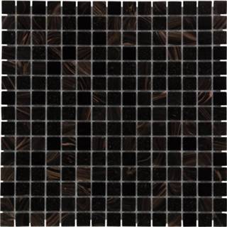 👉 Zwart glas goud The Mosaic Factory Amsterdam mix mozaïektegel 32x32cm - Black / Gold 8719699051041