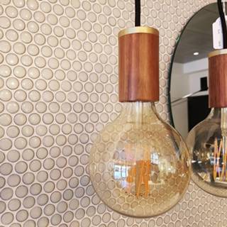 👉 Grijs The Mosaic Factory Venice Pennyround mozaïektegel 32x30cm - Light Grey Edge Glossy 8719699052321