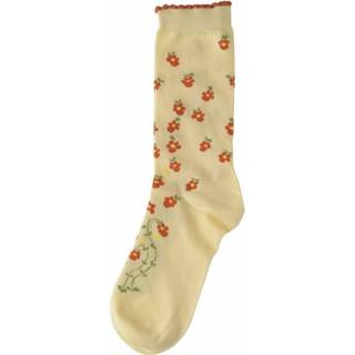 👉 Sock geel onesize vrouwen Flowerbed Socks Maanesten , Dames