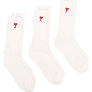 👉 Mannen wit Lot de trois paires chaussettes Ami Coeur Paris , Heren