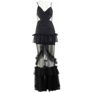 👉 Maxi dres zwart vrouwen Ruffle Dress Shona Joy , Dames