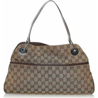 👉 Schoudertas bruin canvas onesize vrouwen Pre-owned GG Eclipse Shoulder Bag Gucci Vintage , Dames